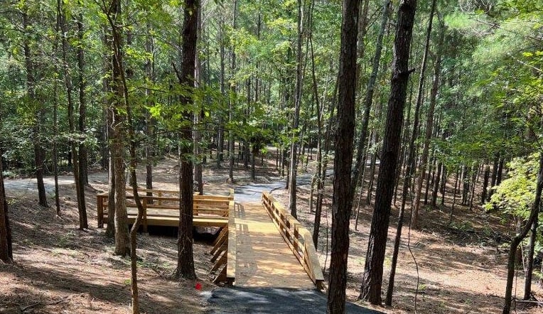 Paved trail at one of the Preserves sites.