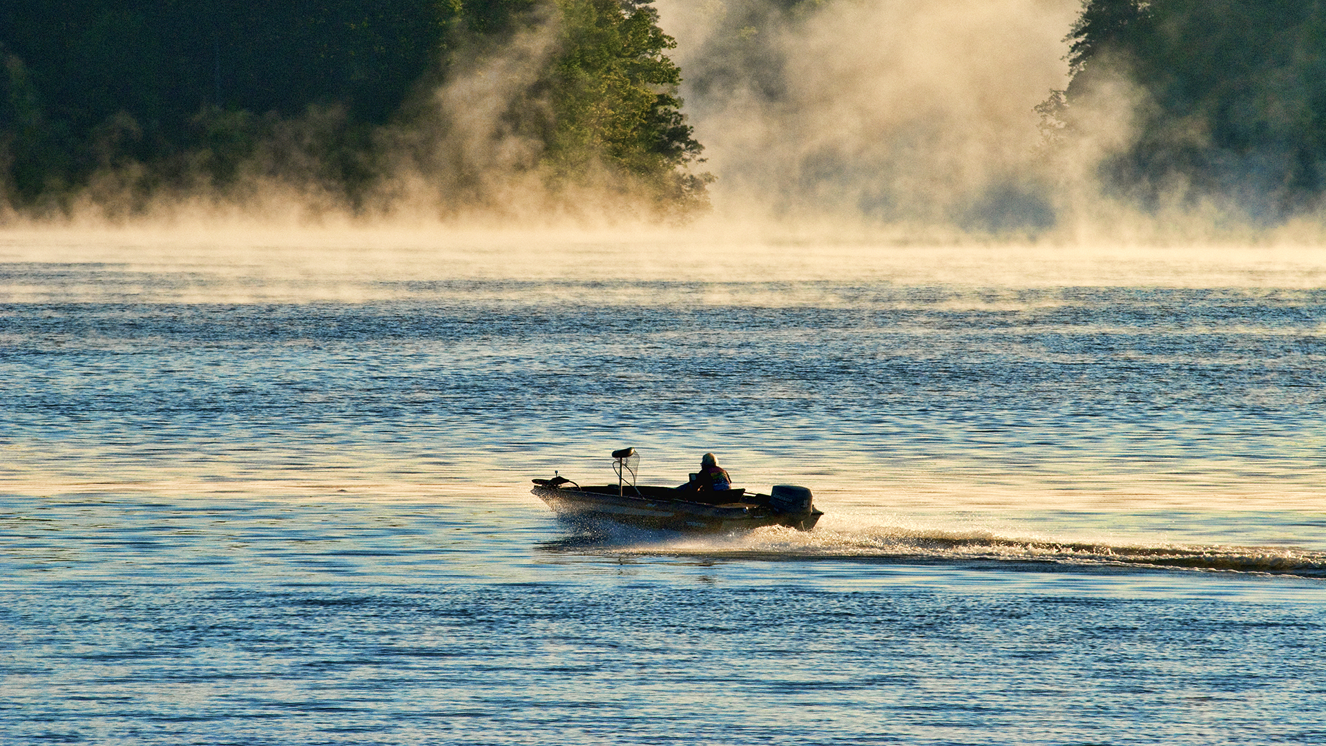 Boat on Lake Mitchell