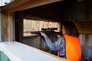 Paige Ray uses an accessible hunting facility near Alabama Power's Jordan Lake.